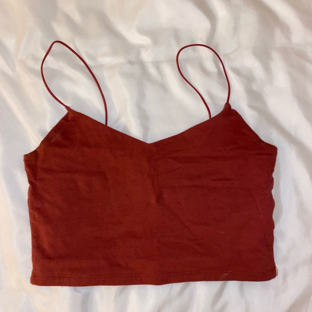 Dark orange cami tank top